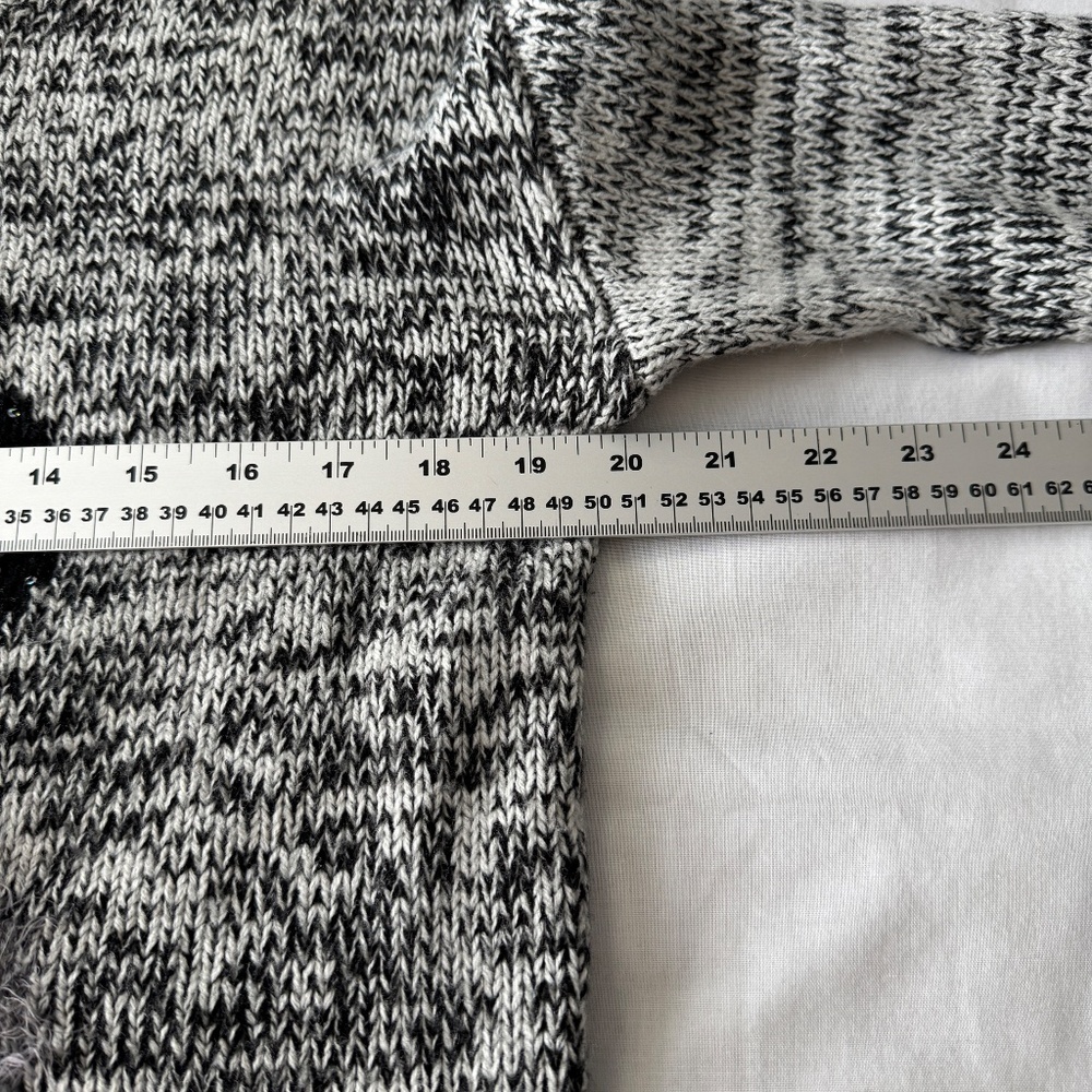 POINT ZERO GIRLS Long Sleeve Owl Knit Sweater Salt & Pepper Size Large Animal - Picture 8 of 12